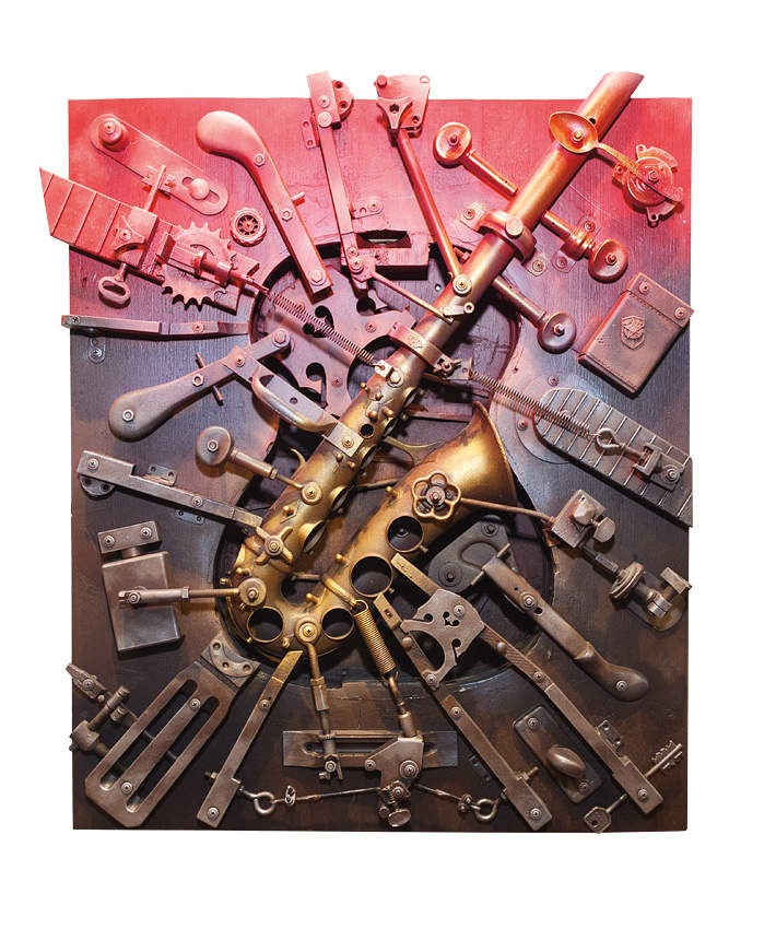 САКСОФОН (Ассамбляж). 2016. 80х60.