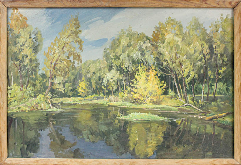 Хлебников Анатолий, «Осень. Сузун». Масло, холст. 85х57 см. 2004 г.