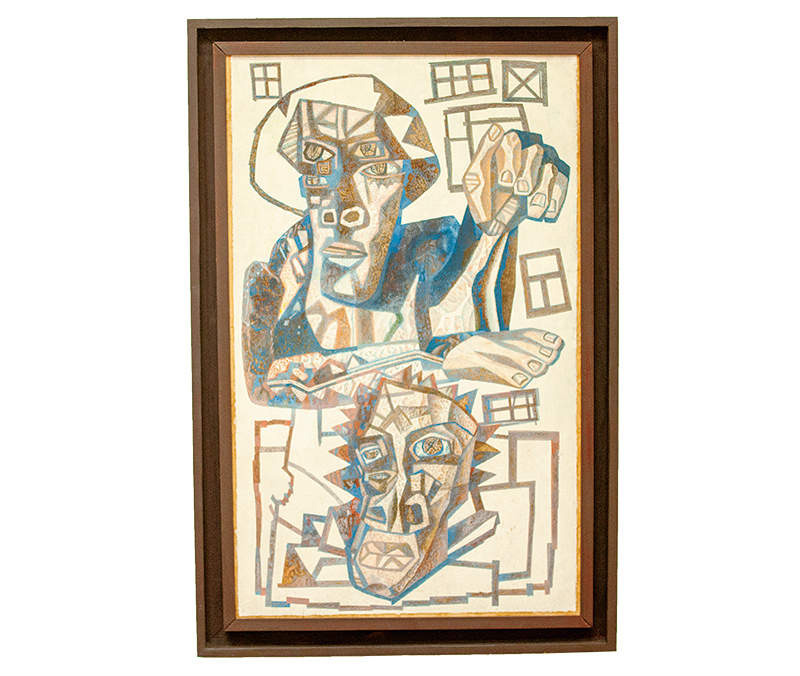 Налетчик, 1925. Бумага, дублированная на ватман и холст, масло.