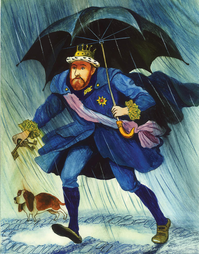 Иллюстрация к сказке Г.-Х. Андерсена «Принцесса на горошине». 1989. Западно-Сибирское книжное издательство
